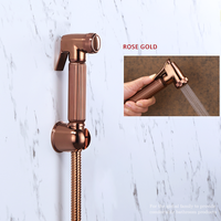 Ensemble de douche portable musulman en tissu or rose, avec bidet à main, shattaf, vaporisateur