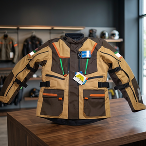 Textile Motorcycle Auto <b>Racing</b> Riding <b>Jacket</b> Custom Unisex Biker Gear CE Approved Protection Waterproof Silk Screen Adults Full - Product Image 2