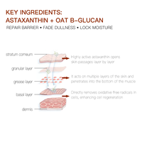 Sérum Visage Personnalisable OEM Anti-Âge Hydratant à l'Astaxanthine, Vitamine E, Antioxydant et Éclaircissant 30ml avec Hyaluronate de Sodium