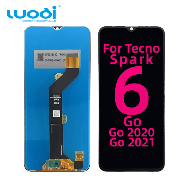 LCD De Techno Ecran Telefono Screen Replacement Digitizer Incell OLED for Tecno Spark 6 Go Air with 1 Year Warranty