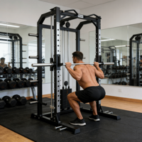 VIGFIT Máquina Smith de Alta Resistencia al por Mayor, Soporte de Sentadillas Semi-Rack, Rack de Potencia Multifuncional para Gimnasios Comerciales y Fitness