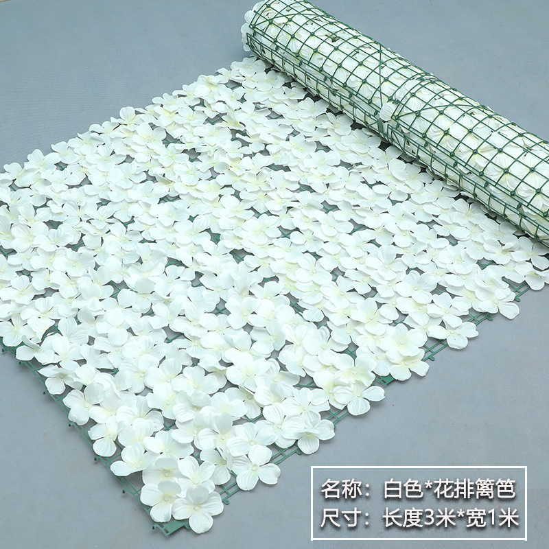 Valla [Fila de flores], blanca