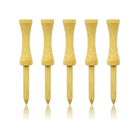 Tees de golf écologiques en bambou et bois, logo personnalisé, biodégradables, durables, 70 mm, accessoires de golf pour entraînement intérieur/extérieur