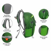 Sac à dos de randonnée 25L en nylon Ripstop avec dos en maille respirante, sifflet de stérnum, pour voyage et camping en extérieur