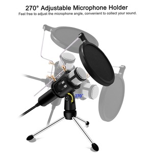 Professionnel à condensateur <span class=keywords><strong>studio</strong></span> d'enregistrement USB <span class=keywords><strong>micro</strong></span> professionnel avec <span class=keywords><strong>trépied</strong></span> pour ordinateur Enregistrement Live Gaming - Product Image 5