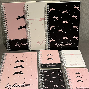 Quaderno a Spirale A5 Rosa con Fiocco, Alta Qualità Estetica, Stile Femminile, Righe Orizzontali, 60 Fogli, <span class=keywords><strong>Libro</strong></span> per Studenti Stampato, Ideale come Regalo - Product Image 4