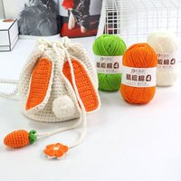 Оптовая продажа: Пряжа из чесаного хлопка 4PLY, 50 г, смесь молочного акрила, кольцевого прядения, антипиллинговая, окрашенная, очень мягкая, для ручного вязания и крючком