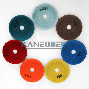 KANEOTEK <span class=keywords><strong>3</strong></span> 4 inç 80 100 mm reçine Bond düz bağırsak şekli elmas parlatma pedleri için granit mermer taş & beton - Product Image 6