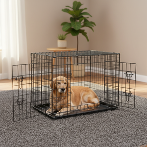 Vente en gros de <span class=keywords><strong>cages</strong></span> pour chiens en acier inoxydable bleu, rose et noir pour fournisseurs d'animaux de compagnie - Product Image 3