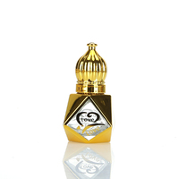 Flacon de parfum à bille en verre gravé électro-plaqué or de luxe, forme unique, style Dubaï, 10 ml 15 ml, avec bouchon couronne doré