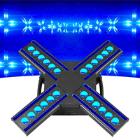 Projecteur LED RGB 120W à faisceau croisé, effet de teinture multicolore, éclairage de scène pour discothèque, événement, performance