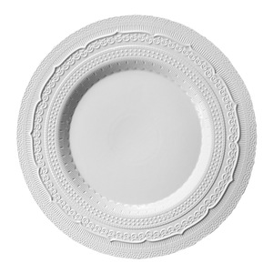 Élégantes Assiettes de Présentation Rondes en Dentelle Jaune Clair Vintage en Céramique, <span class=keywords><strong>pour</strong></span> Princesses, Mariages et Fêtes, en Stock - Product Image 4