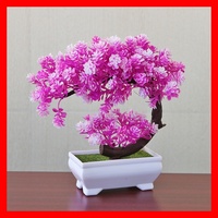 Plante Artificielle en Plastique en Pot, Bonsaï en Forme de Lune, Petit Arbre Décoratif pour la Maison, Mini Ornements Floraux, Vente en Gros Transfrontalière en Vrac