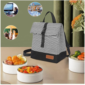 Personality Custom Letter Printing Pattern Waterproof Lunch <b>Box</b> <b>Cooler</b> Bag Food Insulated Thermal Oxford Fabric Shoulder - Product Image 4