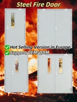 Portes coupe-feu certifiées UL American Standard, portes de sortie de sécurité en acier, portes coupe-feu en acier 90/120 minutes