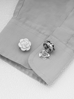 Kancing Logam Camellia Ramah Lingkungan 18MM Laris Manis, Penutup Kancing Manset, Aksesoris Penutup Kancing untuk Sweater dan Mantel