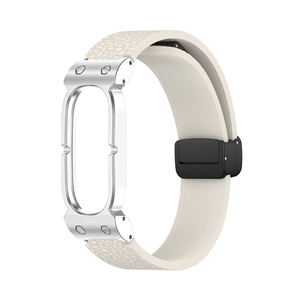 Estuche Metálico Resistente Personalizado con Correa de Silicona Texturizada y Cierre Magnético Plegable para Google Fitbit Air - Product Image 3
