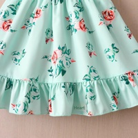 Nouvelle Robe Princesse Sans Manches en Polyester à Imprimé Floral Mignon, Style Coréen Chic pour Filles, Collection Été 2026, Meilleure Vente pour Enfants
