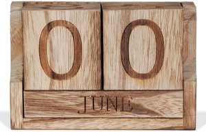 Blocs de <span class=keywords><strong>calendrier</strong></span> de date permanents de bureau définis par l'utilisateur de décoration de bureau rétro pour le <span class=keywords><strong>calendrier</strong></span> <span class=keywords><strong>en</strong></span> <span class=keywords><strong>bois</strong></span> de cadeau de Noël - Product Image 4