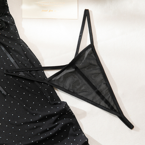 Yeni sıcak satış kız örgü toka dikiş Halter sapanlar bacak döngü seksi pijama seti - Product Image 5