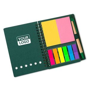 High Quality A6 Spiral Bound Notebooks with Pen and <b>Sticky</b> <b>Note</b> Customized Hard Paper Cover Comfortable Notebooks for Office - Product Image 3