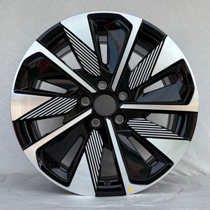 Jantes en alliage d'aluminium coulé de 19 pouces, 5 branches, bicolores, usinées noires, 5x120, compatibles avec BYD Song <span class=keywords><strong>PLUS</strong></span> - Product Image 1