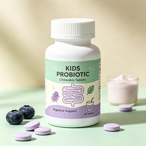 Suplemento Probiótico Masticable para Niños, Apoyo Digestivo, Salud Intestinal Infantil, 60 Tabletas - Product Image 1