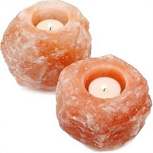 Factory Price Eco-Friendly Natural Himalayan Crystal Salt Candle Holder-Lightweight Halloween Home Decor - Product Image 1