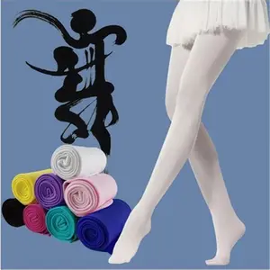 Fashion Candy Color Girls Ballet Socks Children Pantyhose Hosiery Toddler Velvet 80D Soft Thin Dance Tights for Kids 20 Colors