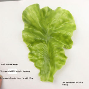 Feuilles de laitue artificielles vertes éclatantes en PU, réalistes, pour décoration de Noël et accessoires végétaux - Product Image 5