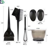 Kit de coloration capillaire professionnel avec bol mélangeur, pinceau, protège-oreilles et outils de coiffure pour salon de barbier et de coiffure, personnalisable avec logo