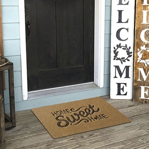 Tapis en fibre <span class=keywords><strong>de</strong></span> coco artificielle en polyester avec impression UV sur mesure, paillasson en faux coco pour la maison - Product Image 4