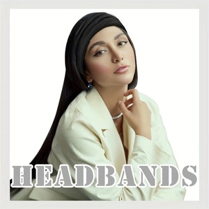 <span class=keywords><strong>Bandeau</strong></span> de <span class=keywords><strong>sport</strong></span> extensible uni à bord large pour femme, style européen et américain, idéal pour le yoga et la fixation des <span class=keywords><strong>cheveux</strong></span> à la taille - Product Image 4