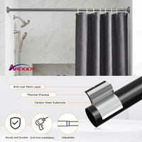 ARODDY Barra de Cortina Metálica Roscada de 28mm, Riel de Tensión para Ducha, para Baño, de Fábrica con 22 Años de Experiencia