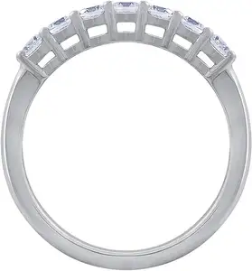 Sterling Verzilverde 7-stenen Ring Gemaakt Met Oneindige Elementen Zirkonia Van Indiase Exporteur En M