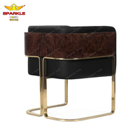 SPARKLE Mobilier de maison en velours nordique Tables et chaises de salle à manger Teddy Chaises de salle à manger blanches à deux pieds de luxe modernes