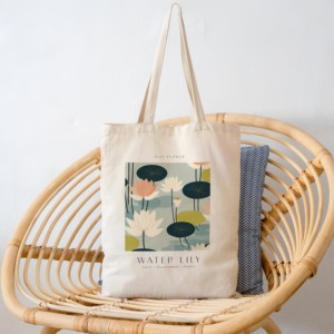 Custom Eco-Friendly Organic Cotton Canvas Recyclable Reusable Tote Bags with Printed Logo for Shopping