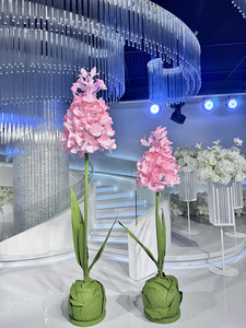 Fleurs en papier de soie et plastique <span class=keywords><strong>A110</strong></span>, violets, décorations de mariage, de Noël, de Pâques, grande taille, pour vitrine - Product Image 3