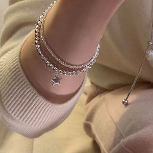 Pulsera Ajustable de Gypsophila de Dos Piezas para Mujer, Plata Brillante, Diseño Exclusivo, Doble Capa Apilada, Joyería al por Mayor - Product Image 6