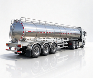 รถพ่วงบรรทุกนมสแตนเลสเกรดอาหาร 3 เพลา 38700 ลิตร แบบมีฉนวนสำหรับขนส่งนมสด - Product Image 3