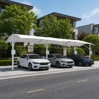 Abri de vélo à membrane, auvent de recharge pour vélos électriques, garde-corps, stationnement de vélos, structure en acier, imperméable, résistant aux UV, taille personnalisée