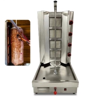 Grill à shawarma infrarouge lointain de 1,1 m, machine à kebab au poulet, machine à kebab automatique de table commerciale au gaz GPL pour les fêtes