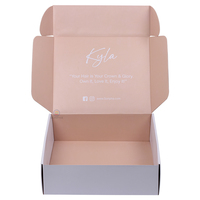 Boîte en Carton ondulé blanc rose personnalisé, emballage de courrier pour vêtements, en tissu, sous-vêtements, chemise, courrier, boîte cadeau, 50 pièces
