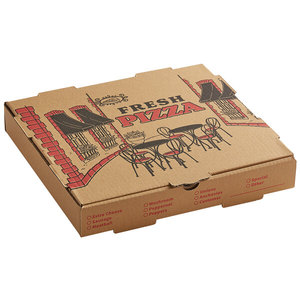 Caja de pizza de grado alimenticio, con logo, KM