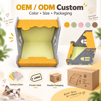 Lit de repos pour chat en feutre OEM en gros, chaise de repos intérieure pour animaux de compagnie, lit pour chat à design ouvert, couleur et taille personnalisées, emballage