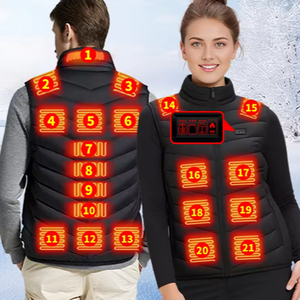 Rechargeable Battery <strong>Heated</strong> Canvas Outer Wear Jacket and <strong>Vest</strong> with Power Bank for Men <strong>Women</strong> Winter Outdoor Hunting Skiing - Product Image 3