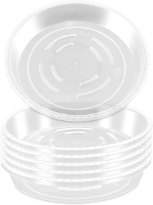 Piattini per piante trasparenti bianchi all'ingrosso vassoi per <span class=keywords><strong>vasi</strong></span> da fiori vassoi per gocciolamento piattino per piante in plastica - Product Image 2