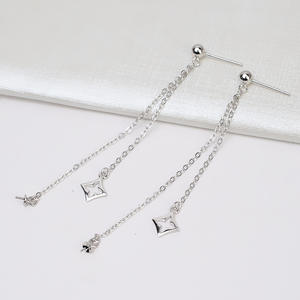 Wenchi S925 - Pendientes Largos de Plata con Doble Cadena y Múltiples Cuentas, con Borla, para Mujer, con Perlas Colgantes, Modelo 16164 - Product Image 4