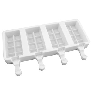 Moule en silicone à 4 cavités carrées pour chocolat et crème glacée, moule domestique DIY pour bâtonnets de glace, démoulage facile, outil de pâtisserie transfrontalier - Product Image 6