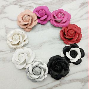 Broche de flor de tela de Rosa <span class=keywords><strong>Camelia</strong></span>, tocado de regalo de compromiso de boda Chapado en plata - Product Image 4